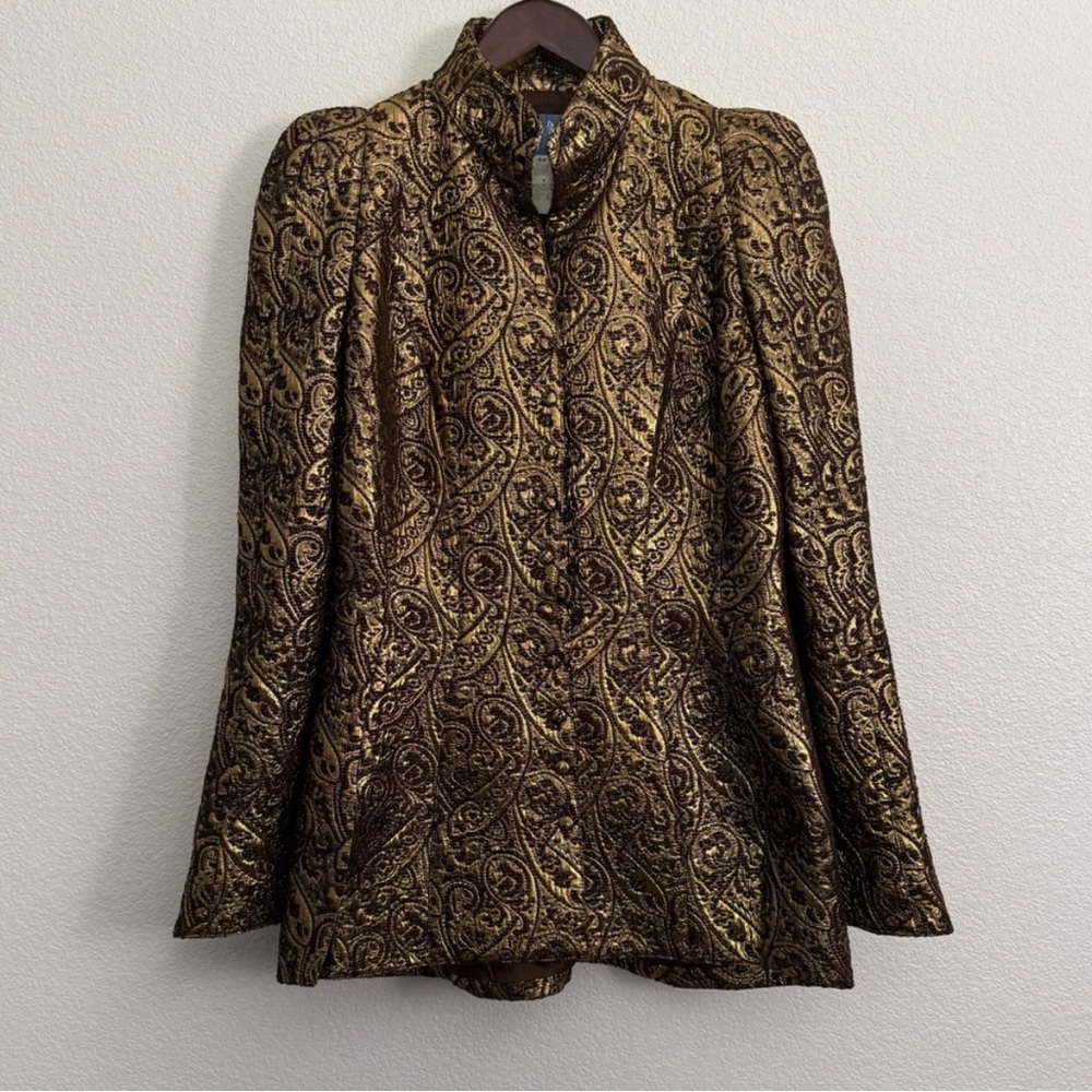 Vintage Thierry Mugler Brocade Contour Jacket 40